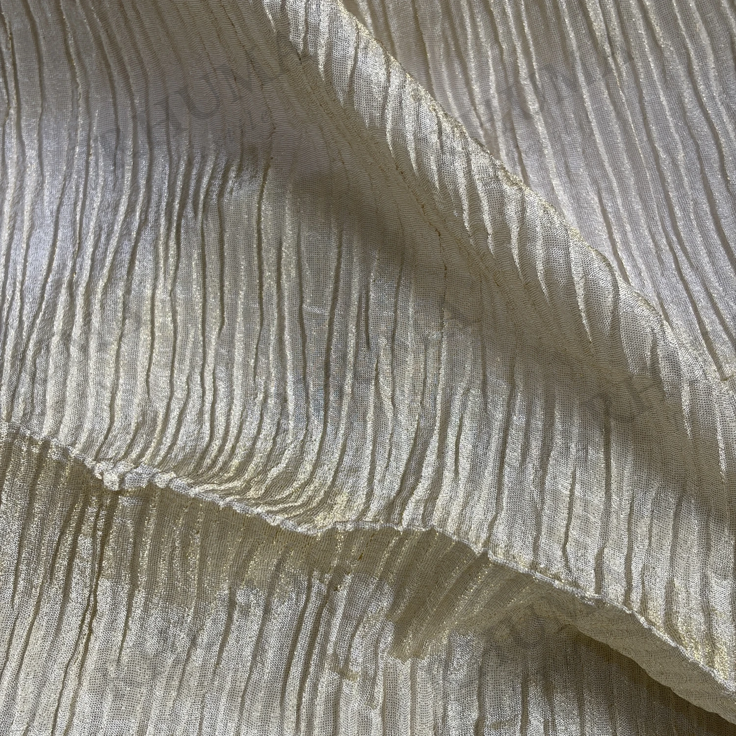 Viscose Gold Tissue Crushed Fabric